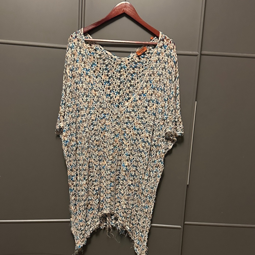 Missoni Beige and Blue Knit Tunic